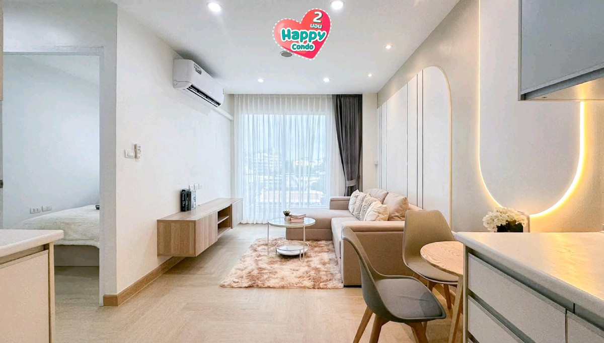 For SaleCondoLadprao101, Happy Land, The Mall Bang Kapi : 🏙Happy Lat Phrao 101🏙 Very beautiful, big room, 2 bedrooms 🩷🩷The building allows pets🐶🐱🐶🐱
