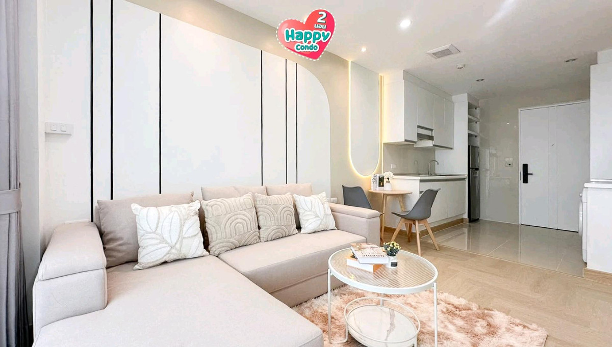 For SaleCondoLadprao101, Happy Land, The Mall Bang Kapi : 🏙Happy Lat Phrao 101🏙 Very beautiful, big room, 2 bedrooms 🩷🩷The building allows pets🐶🐱🐶🐱