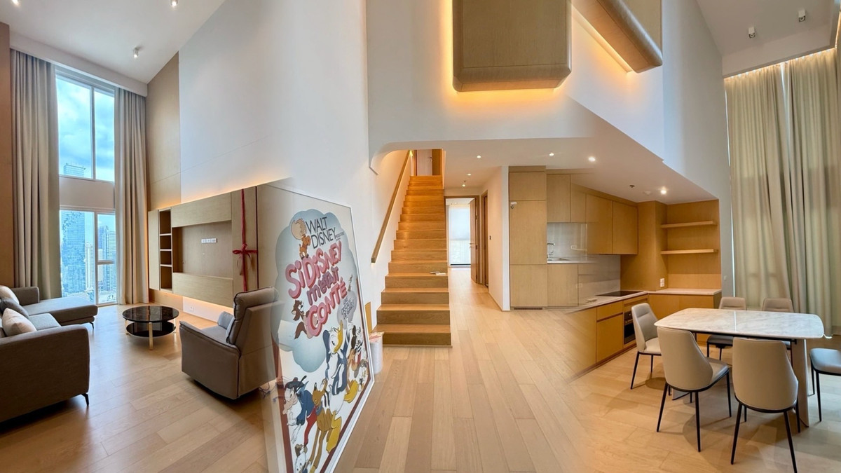 For RentCondoSilom, Saladaeng, Bangrak : 🔹The Loft Silom (Duplex)🔹• 2 Bedrooms • 2 Bathrooms • 122.48 sq.m.  
• Floor 30+