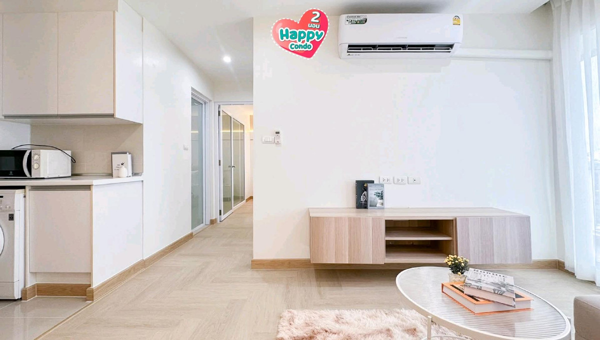 For SaleCondoLadprao101, Happy Land, The Mall Bang Kapi : 🏙Happy Lat Phrao 101🏙 Very beautiful, big room, 2 bedrooms 🩷🩷The building allows pets🐶🐱🐶🐱