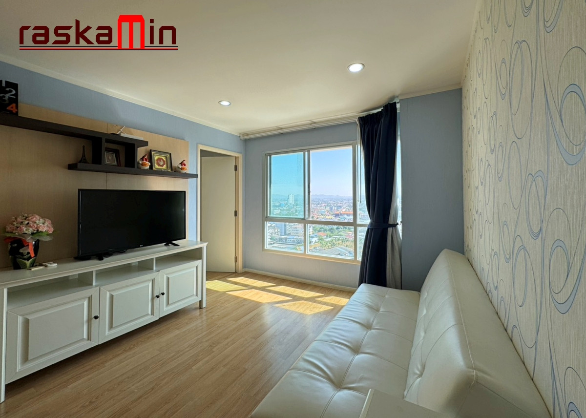 คอนโดพัทยา บางแสน ชลบุรี สัตหีบ : KT0106⛵Lumpini Ville Wongamat🏖️ลุมพินี วิลล์ นาเกลือ วงศ์อมาตย์🌴2ห้องนอน 53ตรม ตึกA พร้อมเฟอร์นิเจอร์