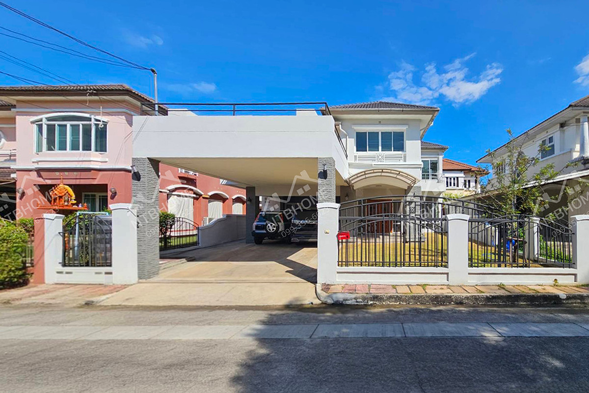 For SaleHouseRattanathibet, Sanambinna : Laddarom Rattanathibet, fully renovated, ready to move in, next to the main road, close to the BTS.