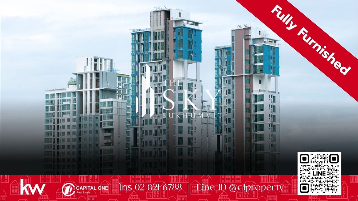 For RentCondoOnnut, Udomsuk : Urgent for rent 🏙️ The Sky Sukhumvit - New room, first hand, fully furnished, out of the box! ✨ (There is a golf cart for pick-up and drop-off)