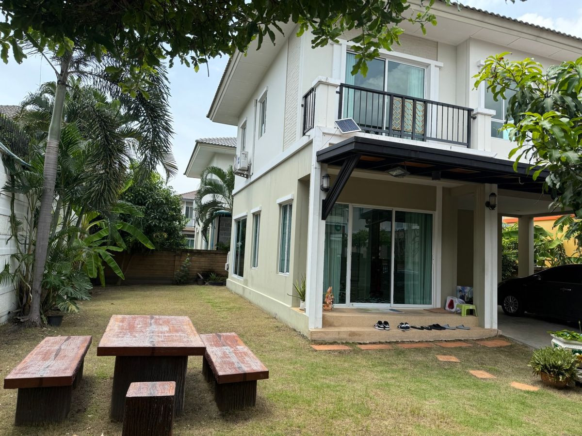 For SaleHousePathum Thani,Rangsit, Thammasat : 🔥Corner detached house for sale, 61 sq m, price only 4.5 million!  Passorn Prestige Rangsit - Khlong 2 | Lots of space, good location, ready to move in if you're looking Quality detached house on a budget, this one is the answer ✔️ It's good to live in by