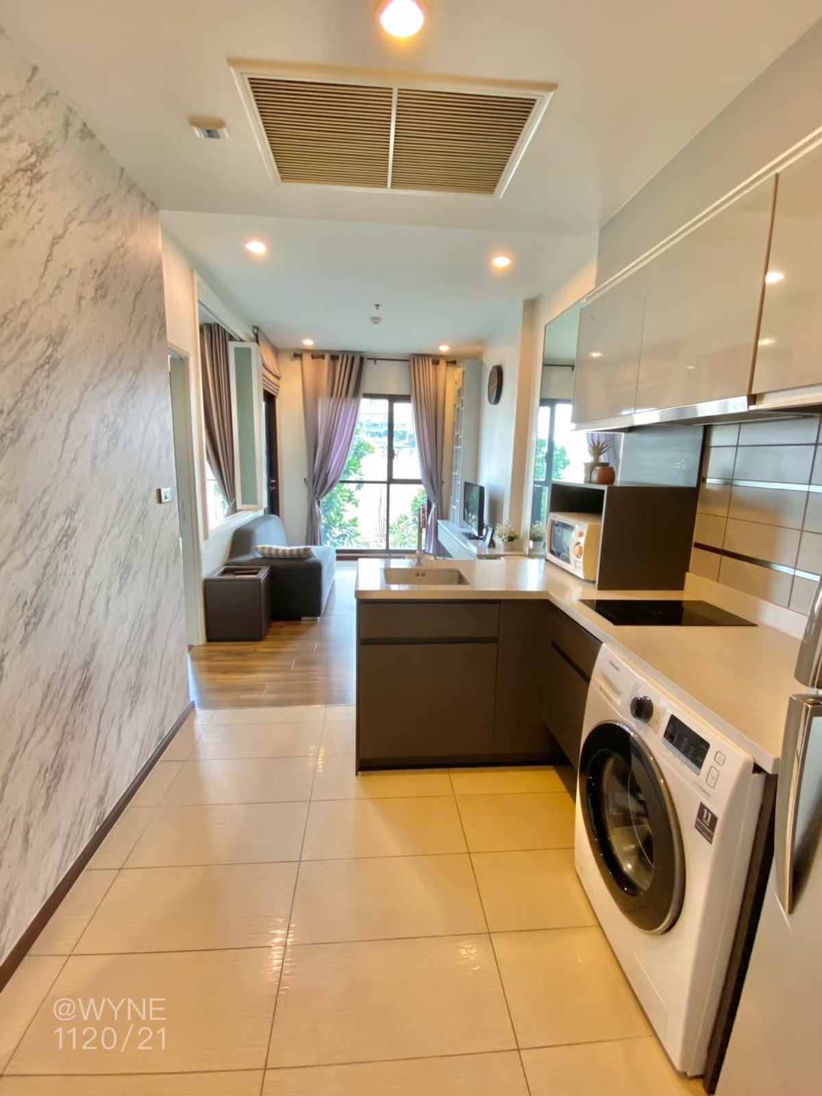 For RentCondoOnnut, Udomsuk : For Rent Wyne Sukhumvit area 34 sqm Price 18k Fully Furnished