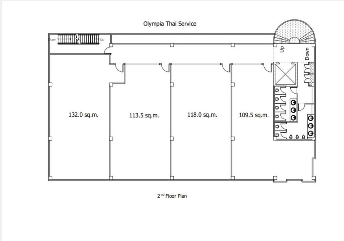 For RentOfficeRatchadapisek, Huaikwang, Suttisan : F&B Shop space for rent,  office space for rent  Olympia Thai Service, near MRT Ratchadaphisek, 1st floor, size 26.5 sq m, rent 13,250 Baht/month.