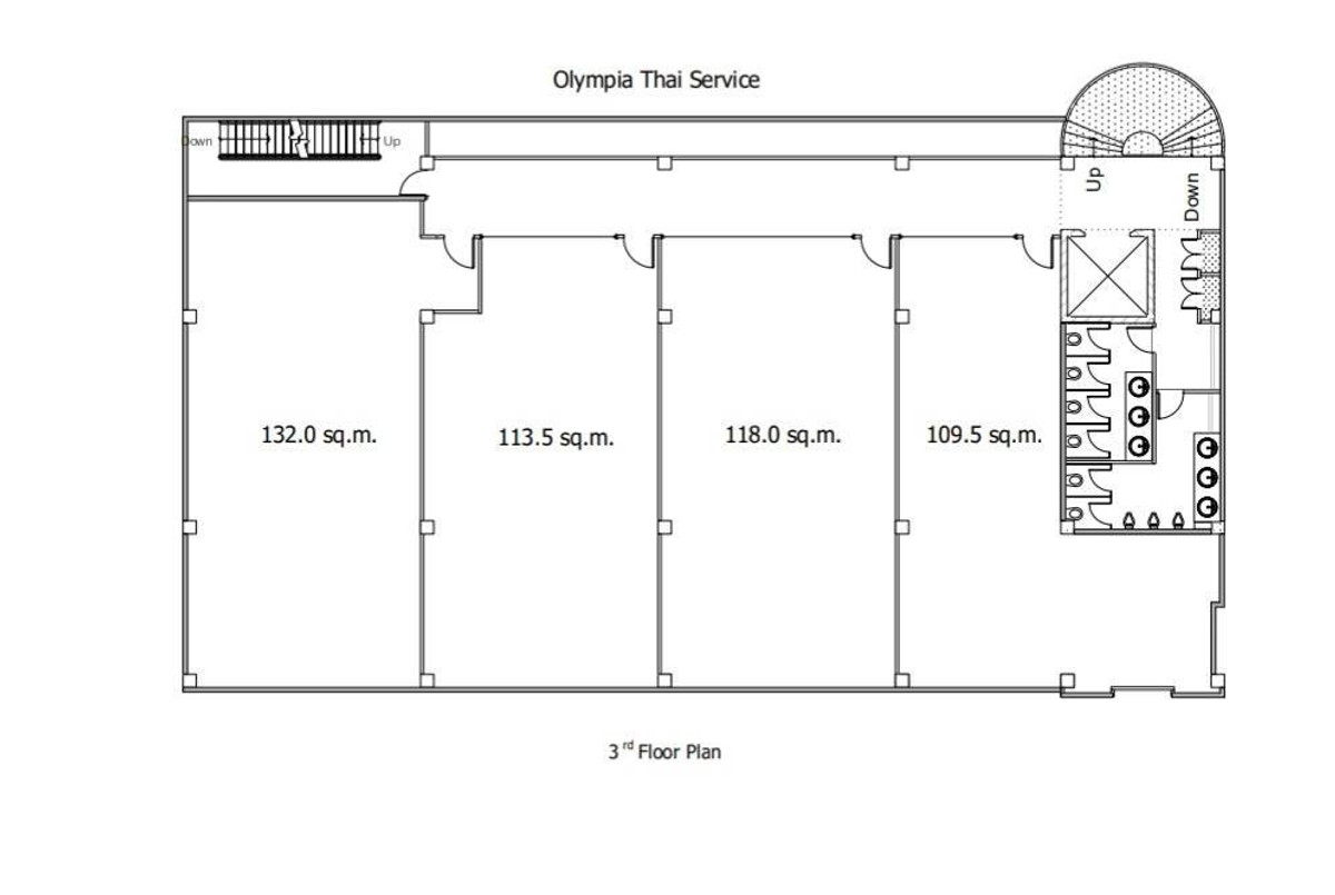 For RentOfficeRatchadapisek, Huaikwang, Suttisan : F&B Shop space for rent,  office space for rent  Olympia Thai Service, near MRT Ratchadaphisek, 1st floor, size 26.5 sq m, rent 13,250 Baht/month.