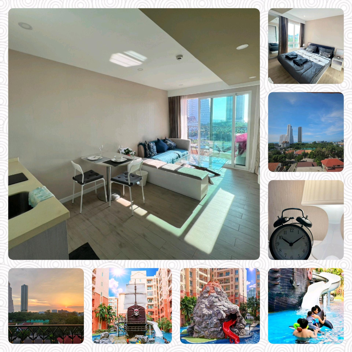 ให้เช่าคอนโดพัทยา บางแสน ชลบุรี สัตหีบ : ให้เช่าคอนโด เซเว่นซี จอมเทียน 1 ห้องนอน วิวทะเล