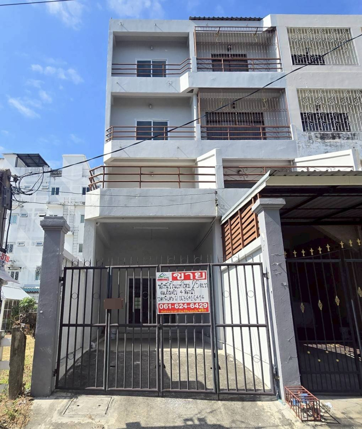 For SaleTownhomeMin Buri, Romklao : Townhome for sale, 4 floors, newly renovated, near the Pink Line, Minburi (N.1966)
