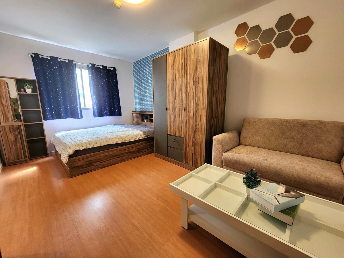 For RentCondoPathum Thani,Rangsit, Thammasat : 🔥NTC Home for rent, Lumpini Township, Rangsit-Khlong 1, near Future Mall, Building C5, 3rd floor (5,500/mo) 22 sq m., fully furnished.