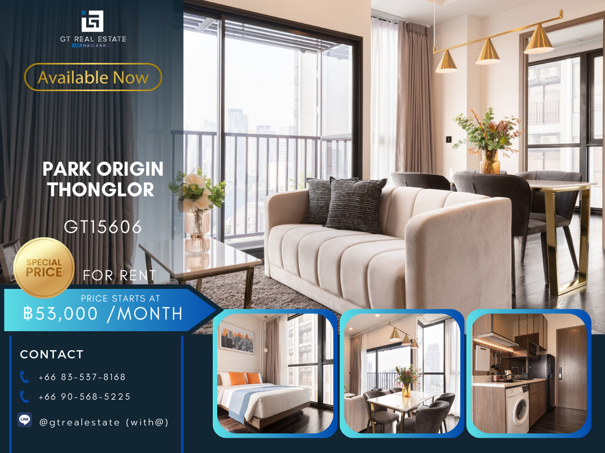 For RentCondoSukhumvit, Asoke, Thonglor : Condo PARK ORIGIN THONGLOR, convenient travel, has a shuttle, near the BTS Skytrain, beautifully decorated room, ready to move in!!