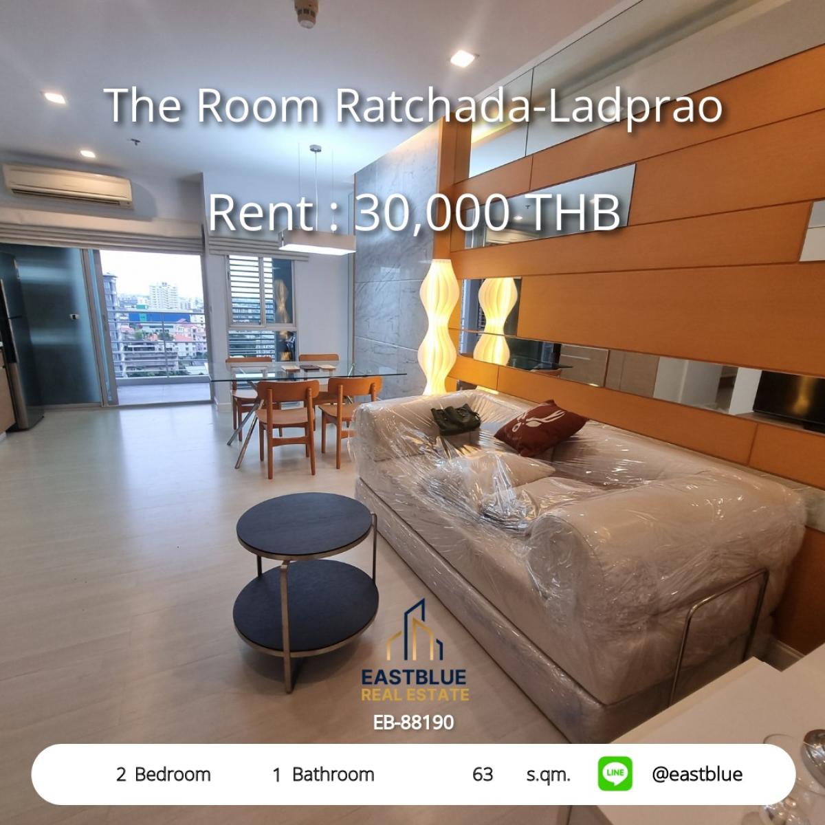 For RentCondoBangna, Bearing, Lasalle : Luxury condo with 2 bedrooms in the heart of Ratchada-Ladprao, next to BTS/MRT!
Rent for only 30,000 THB/month with complete amenities!