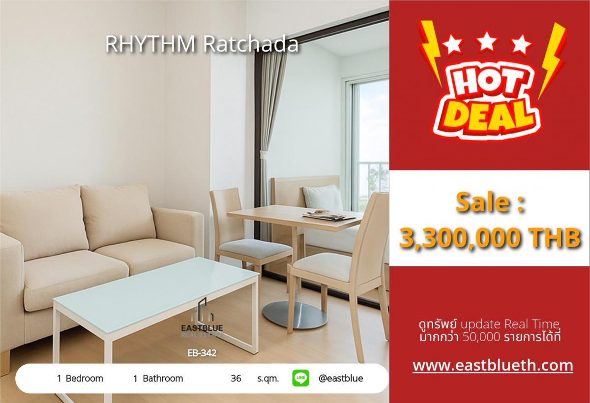 For SaleCondoRatchadapisek, Huaikwang, Suttisan : 1 bedroom condo in the heart of Ratchada, great price at 3.3 million
with swimming pool, fitness center, near BTS/MRT Ratchadaphisek