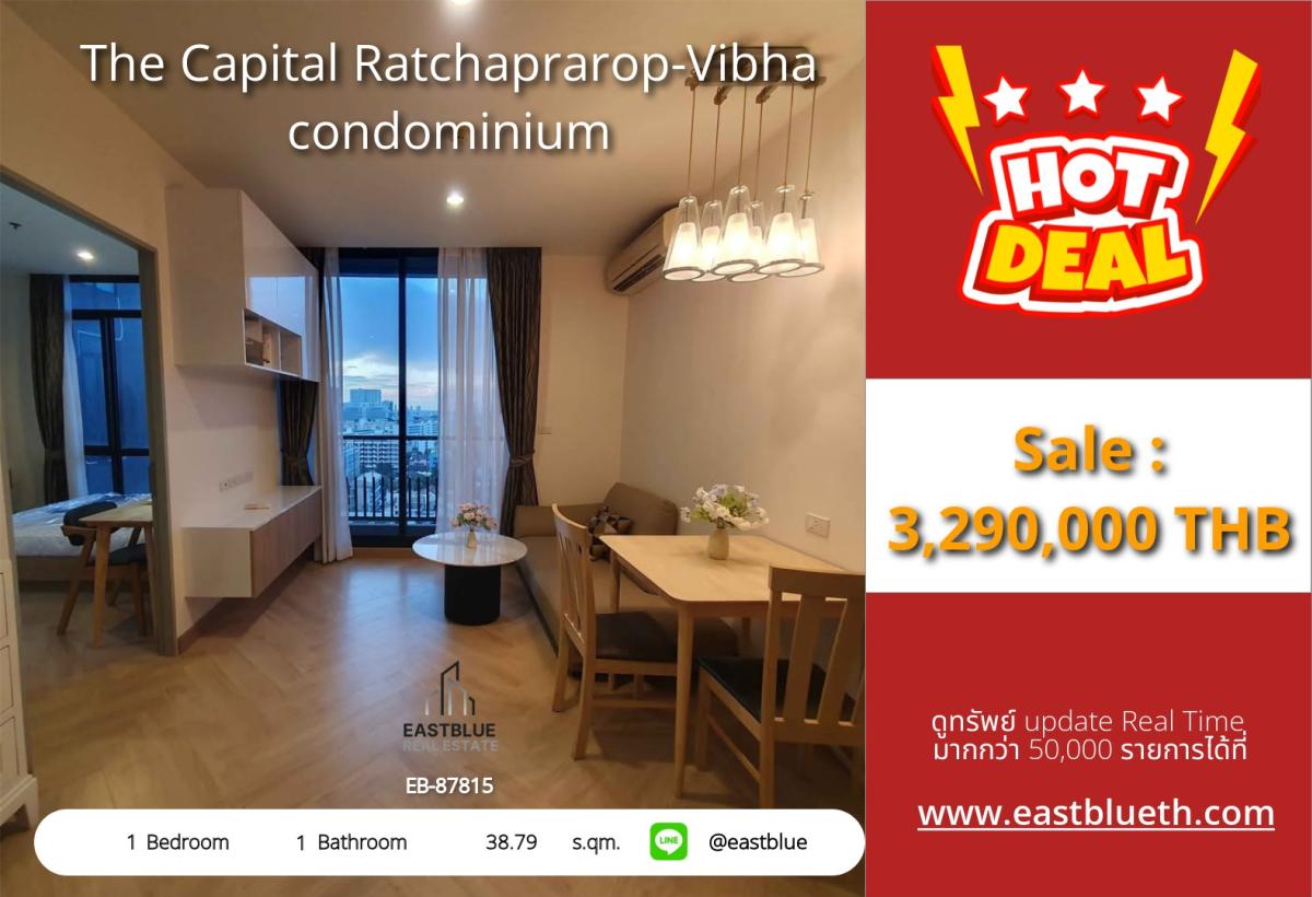 For SaleCondoRatchathewi,Phayathai : 19/02/2026, Beautiful condo near BTS Vibhavadi, 1 bedroom, 38.79 sqm.
Includes swimming pool, fitness center, priced at 3.29 million!