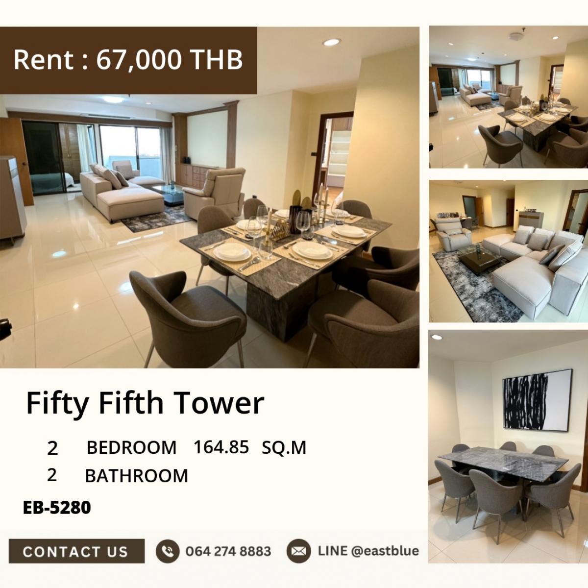 For SaleCondoPathum Thani,Rangsit, Thammasat : Live luxuriously near BTS Thonglor!
2 bedrooms, 164 sq.m. Fifty Fifth Tower special price!