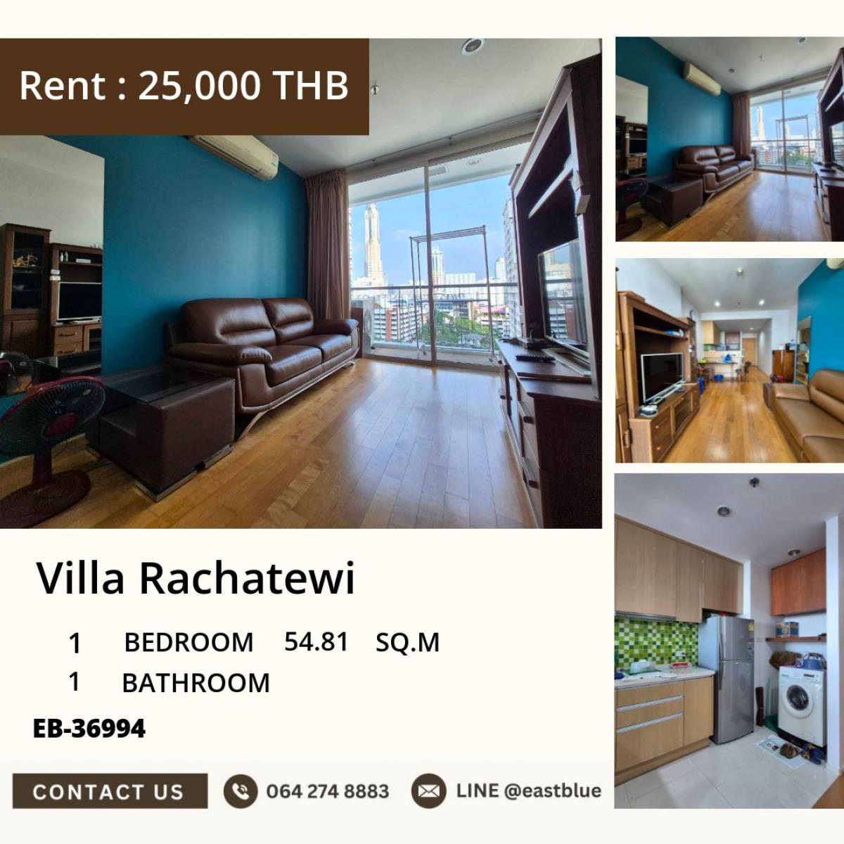 For RentCondoRatchathewi,Phayathai : 18/03/2026, 🔥 Rent a condo at Villa Rachatewi, 1 bedroom, near BTS Ratchathewi for only 25,000 Baht/month!
💫 Complete facilities, fitness center - swimming pool, with 24-hour security. 0642748883