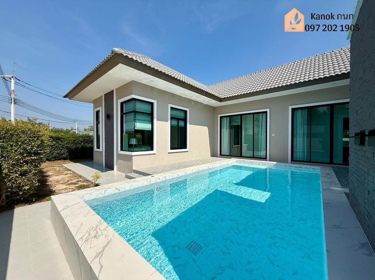 ขายบ้านหัวหิน ประจวบคีรีขันธ์ : 🏡 พูลวิลล่าสไตล์โมเดิร์นทรอปิคอล ราคา 5.99 ล้านบาท | พร้อมเข้าอยู่ทันทีทำเล: ซอย 70 ต. หินเหล็กไฟ, หัวหิน