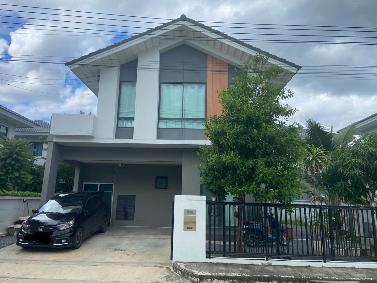 For RentHousePathum Thani,Rangsit, Thammasat : ME2500523 2-story detached house for rent, Perfect Park project, Ratchaphruek - Pathum Thani, lake view, complete clubhouse, near Don Mueang.