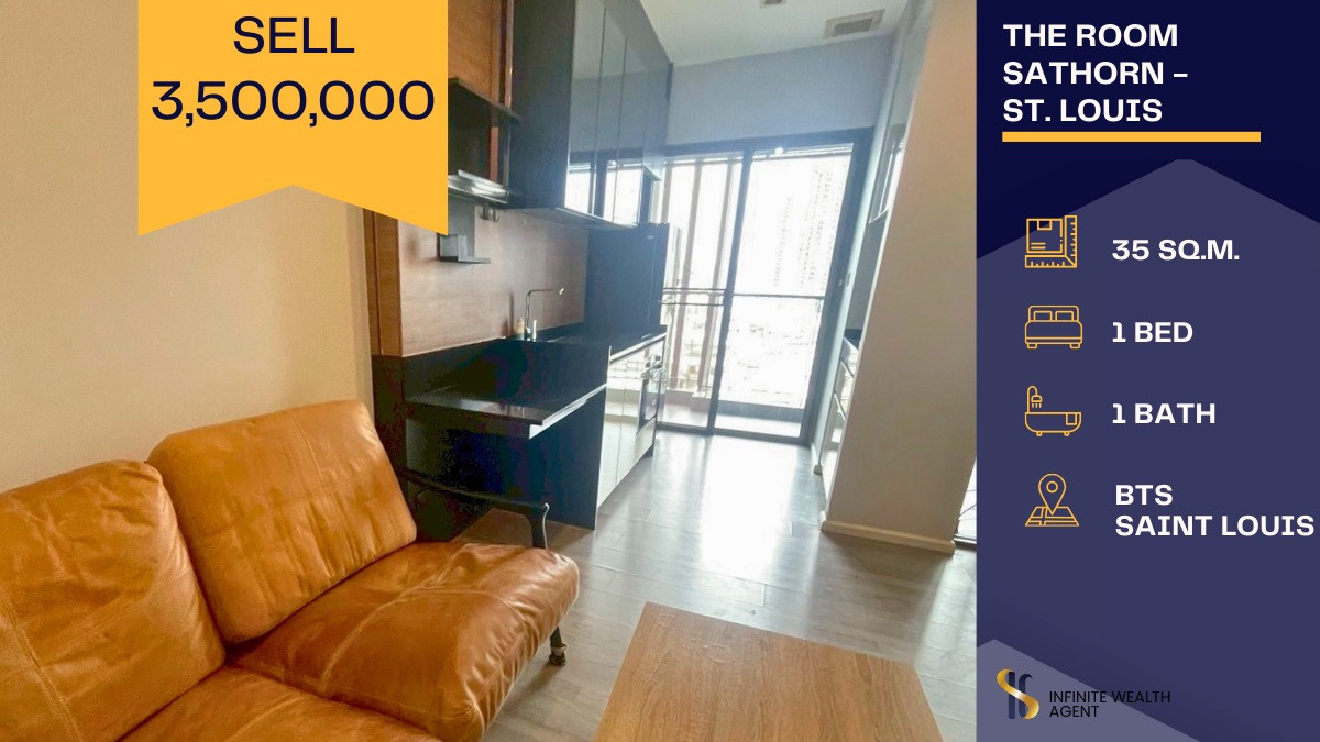 ขายคอนโดสาทร นราธิวาส : 🔥 ลดพิเศษ! The Room Sathorn–St. Louis 🔥🌆 วิวโล่งสวย สะดุดตา มองแล้วสบายตา💰 ราคาพิเศษเพียง 3,500,000 บาท เท่านั้น!