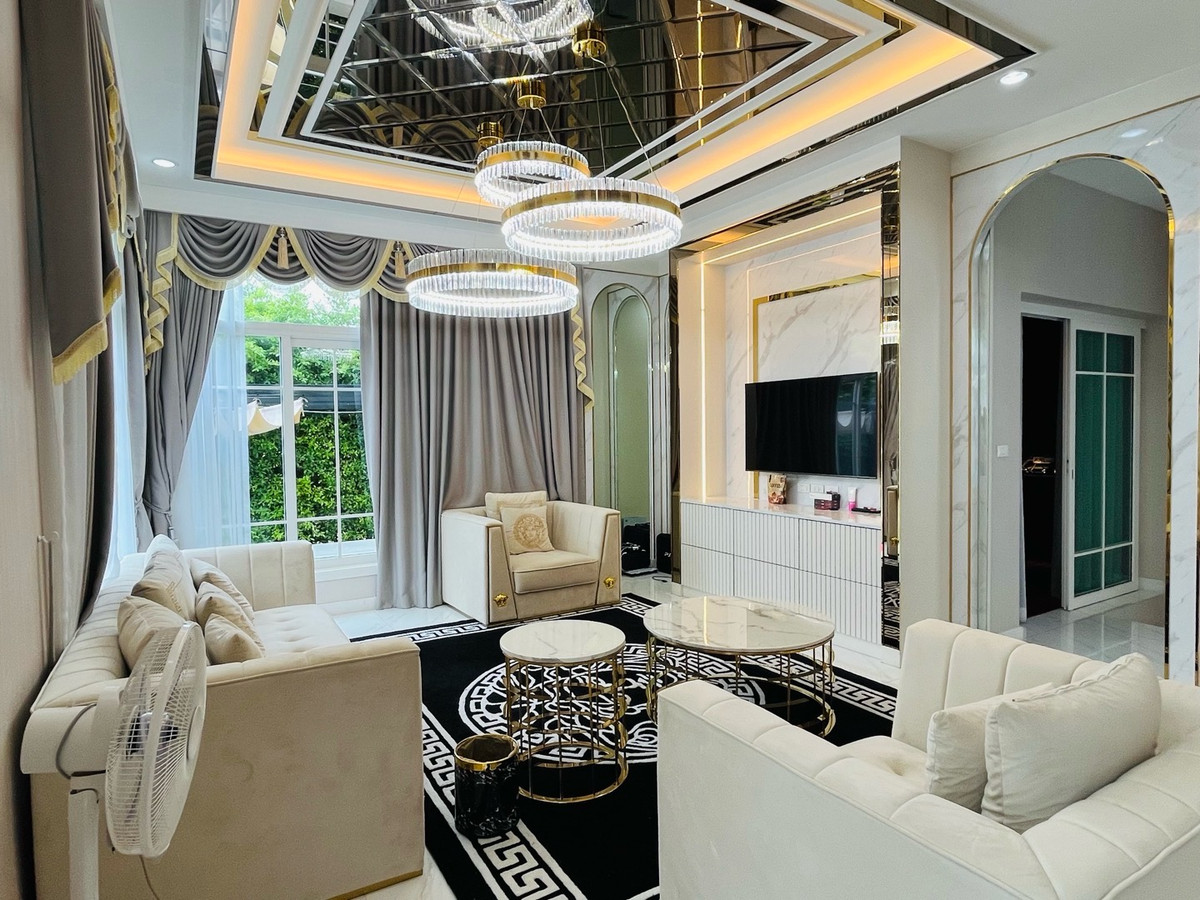 ให้เช่าบ้านปทุมธานี รังสิต ธรรมศาสตร์ : เช่าแกรนดิโอ วิภาวดีรังสิต  มีสระว่ายน้ำ แต่งไป 6ล้าน บ้านหลังมุมใหญ่สุด 450ตร.ม สวยกว่านางฟ้า