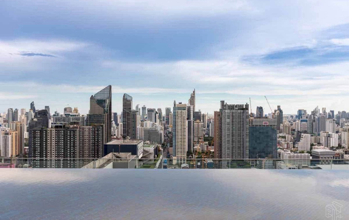 For RentCondoRama9, Petchburi, RCA : For rent: Life Asoke Rama9 (Life Asoke Rama 9) 1 bedroom, 1 bathroom (1bed plus) 27 sq m. Building A, 40th floor, beautiful city view, complete furniture and appliances, 19,000 baht.