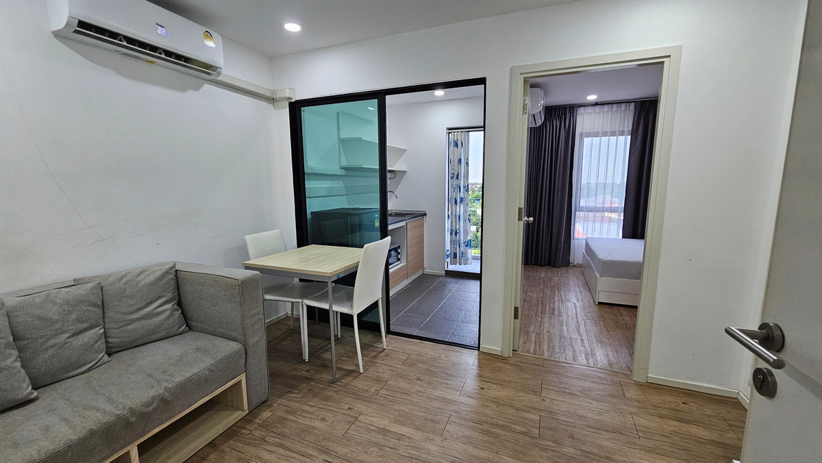 ให้เช่าคอนโดนนทบุรี บางใหญ่ บางบัวทอง : คอนโดให้เช่า เดอะ มิดด์ คอนโด (The Midd Condo) แอร์ 2 มีเครื่องซักผ้า ใกล้ MRT ตลาดบางใหญ่ (MID104)