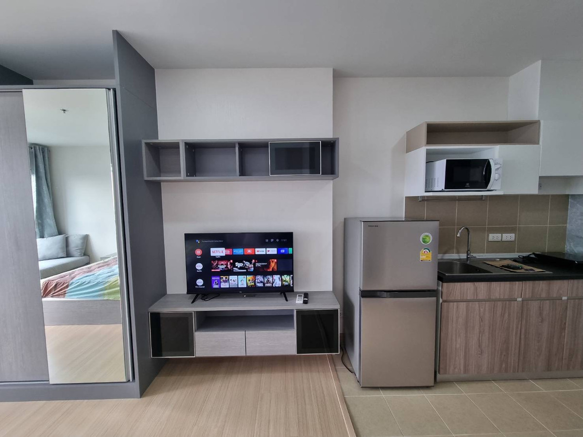 For RentCondoSamut Prakan,Samrong : Condo for rent Supalai Veranda Sukhumvit 117, fully furnished condo, ready to move in, next to Sukhumvit Road, near BTS Pu Chao, 200 meters!!