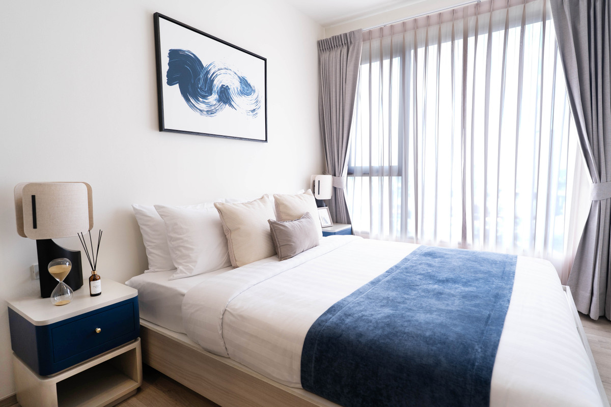 For RentCondoBangna, Bearing, Lasalle : 🔥Condo for rent Origin Place Bangna | 1 Bedroom Plus 35 sq m., complete functions, separated.