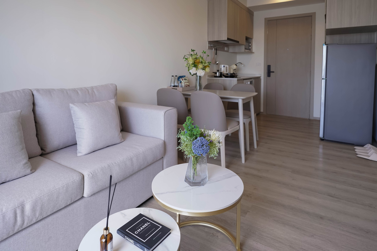 For RentCondoBangna, Bearing, Lasalle : 🔥Condo for rent Origin Place Bangna | 1 Bedroom Plus 35 sq m., complete functions, separated.