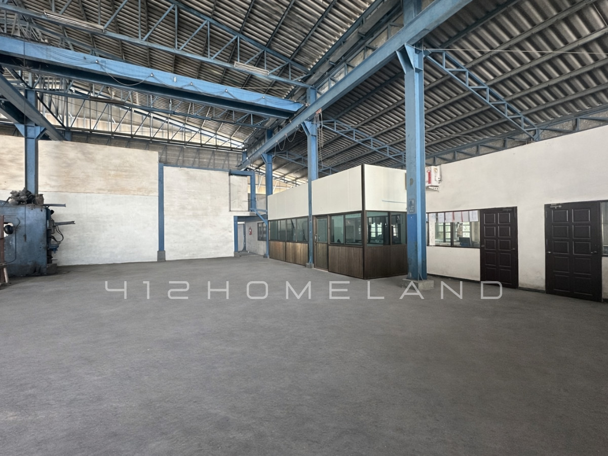 For SaleFactorySamut Prakan,Samrong : Factory + office for sale, 1,300 sq m., purple layout, area 1 rai, industrial location, water and electricity ready, large vehicles easy to get in and out.