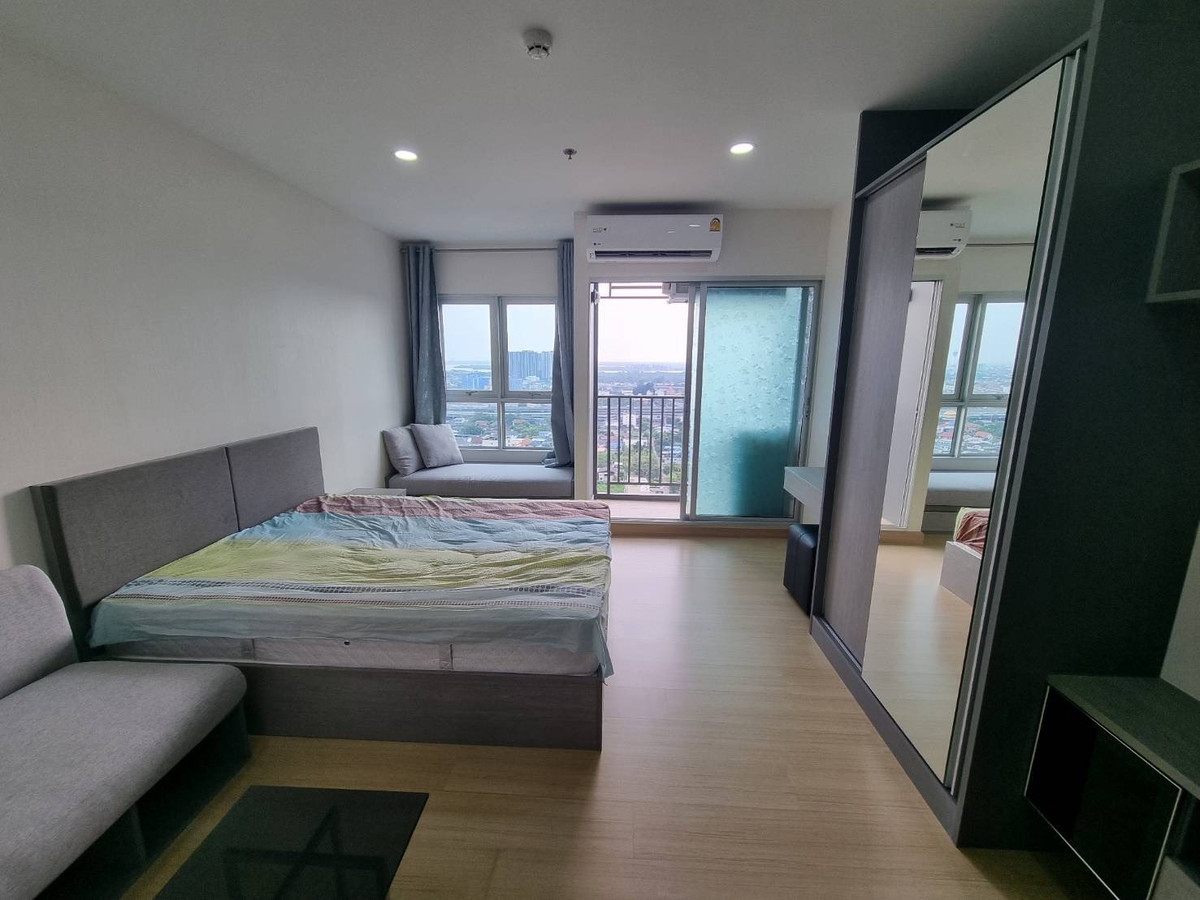 For RentCondoSamut Prakan,Samrong : Condo for rent Supalai Veranda Sukhumvit 117, fully furnished condo, ready to move in, next to Sukhumvit Road, near BTS Pu Chao, 200 meters!!