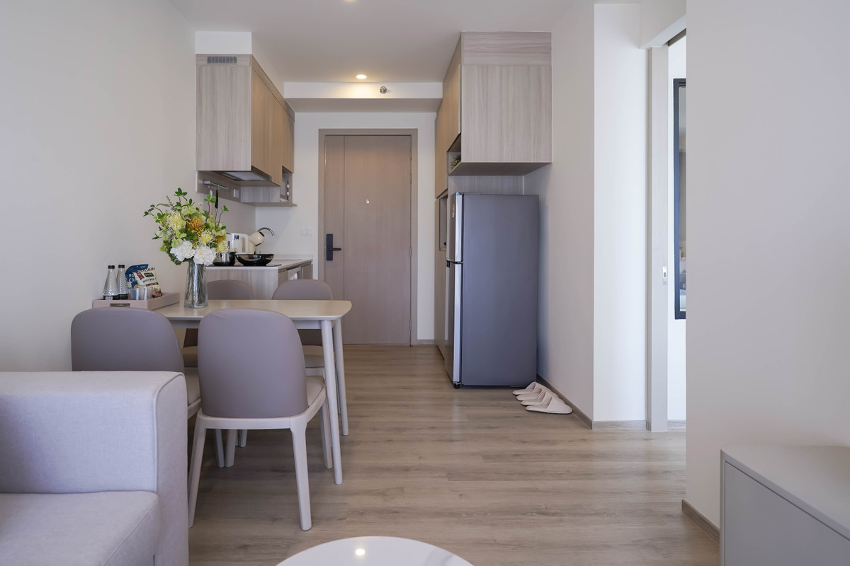 For RentCondoBangna, Bearing, Lasalle : 🔥Condo for rent Origin Place Bangna | 1 Bedroom Plus 35 sq m., complete functions, separated.