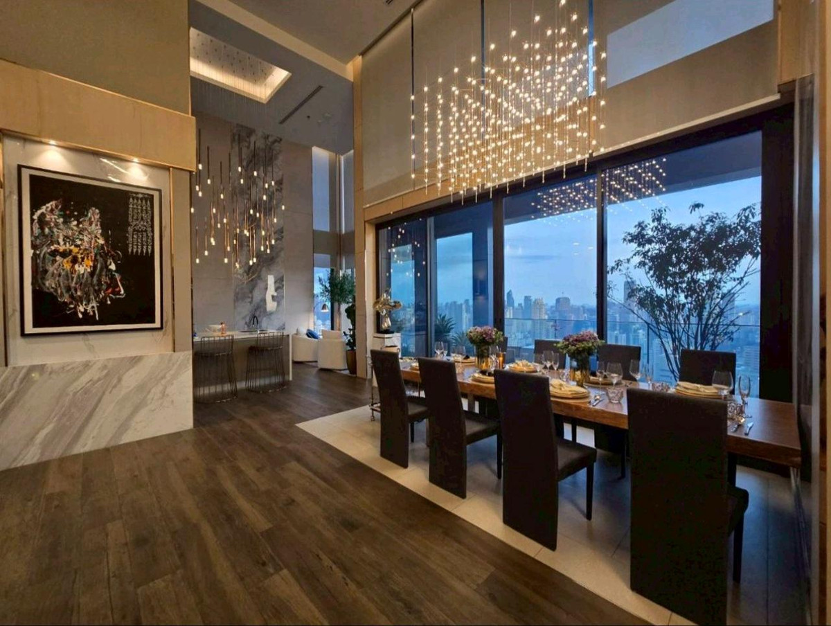 CondoRama9, Petchburi, RCA : The Ultimate Trophy Asset : Brand New Ultra-Luxury Duplex Penthouse at 📍THE ESSE at Singha Complex | 300 Sq.m. Panoramic Skyline Views🚀