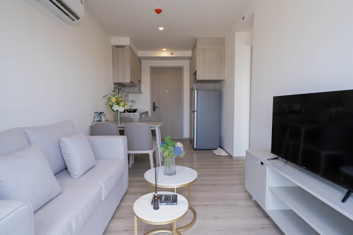 For RentCondoBangna, Bearing, Lasalle : 🔥Condo for rent Origin Place Bangna | 1 Bedroom Plus 35 sq m., complete functions, separated.