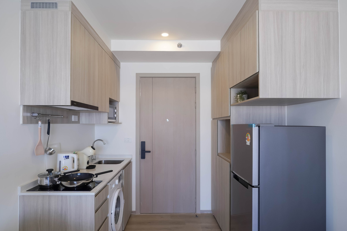 For RentCondoBangna, Bearing, Lasalle : 🔥Condo for rent Origin Place Bangna | 1 Bedroom Plus 35 sq m., complete functions, separated.