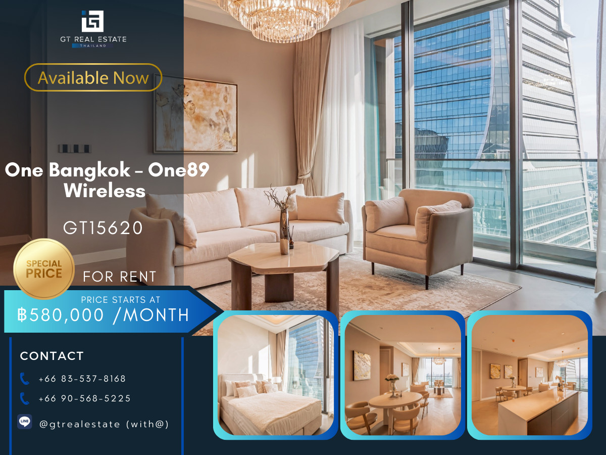 CondoWitthayu, Chidlom, Langsuan, Ploenchit : Condo One Bangkok - One89 Wireless, convenient travel, close to the MRT, has a shuttle, beautiful-luxurious room, fully furnished, ready to move in!!