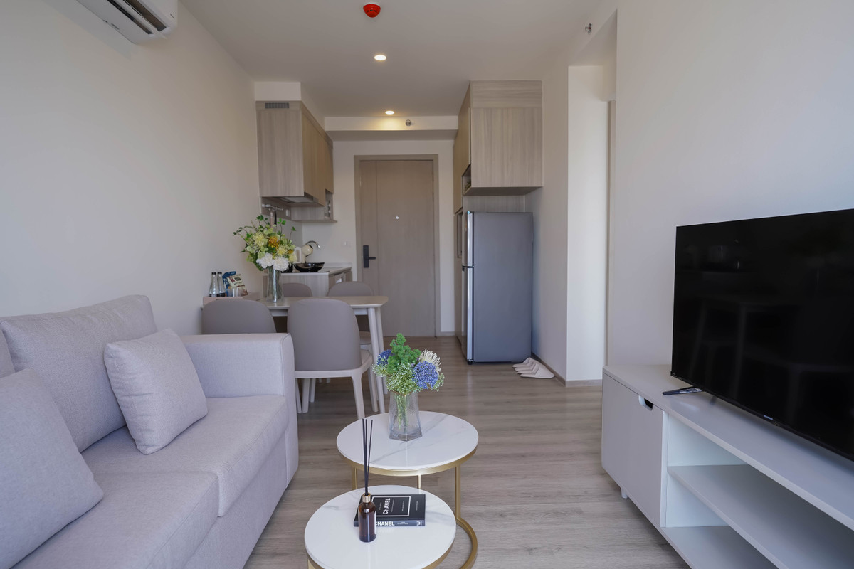 For RentCondoBangna, Bearing, Lasalle : 🔥Condo for rent Origin Place Bangna | 1 Bedroom Plus 35 sq m., complete functions, separated.