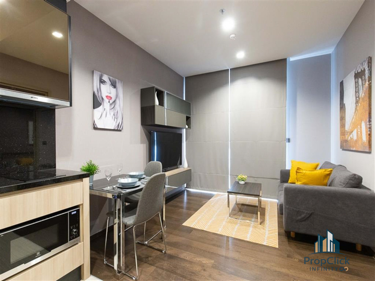 For RentCondoRatchathewi,Phayathai : 📌 The Line Ratchathewi, 1 bedroom, 35.59 sq m., fully furnished, ready to move in! ✨ Beautiful room, good condition! The Line Ratchathewi, fully furnished, near the BTS