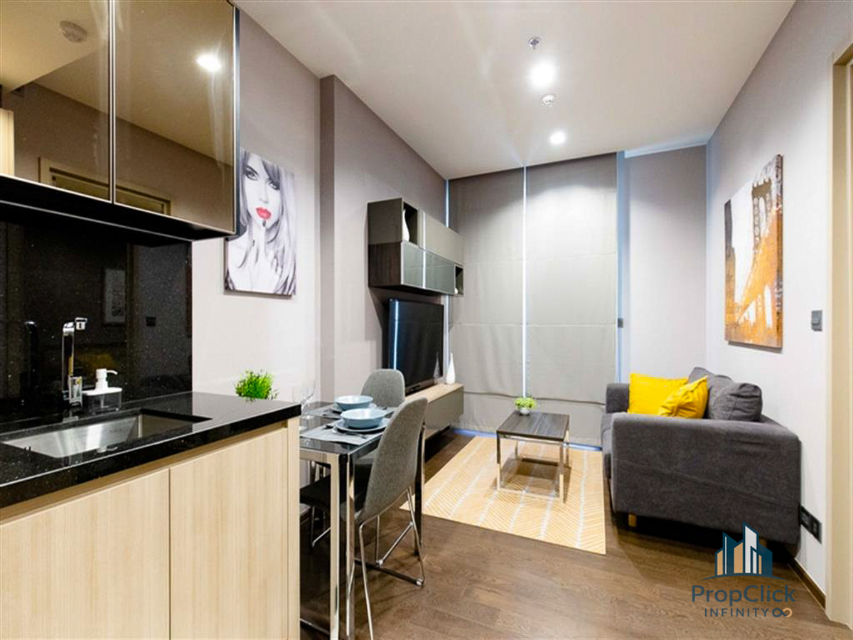 For RentCondoRatchathewi,Phayathai : 📌 The Line Ratchathewi, 1 bedroom, 33.52 sq m., fully furnished, ready to move in! ✨ Beautiful room, good condition! The Line Ratchathewi, fully furnished, near the BTS
