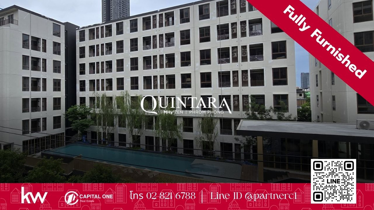 For RentCondoSukhumvit, Asoke, Thonglor : 🏙 For rent Quintara MHy'ZEN Phrom Phong 📍 Soi Sukhumvit 39, city center.