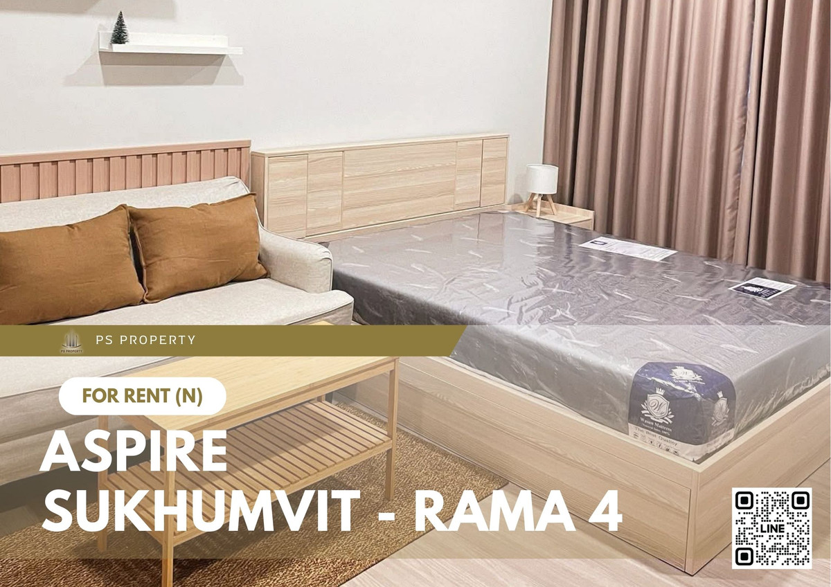 For RentCondoKhlongtoei, Kluaynamthai : For rent 📍 Aspire Sukhumvit - Rama 4 📍 Near BTS Phra Khanong. Fully furnished with appliances.