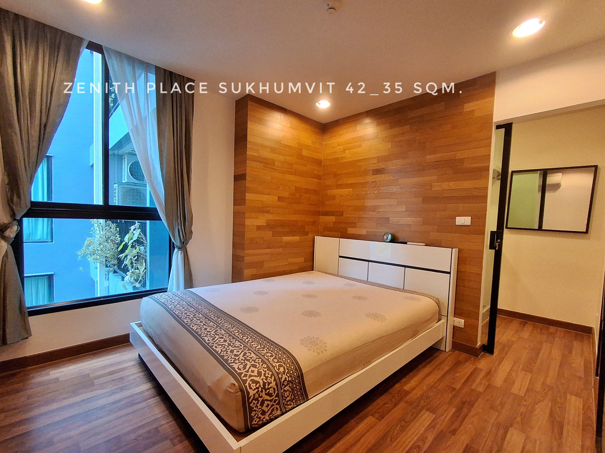 For RentCondoSukhumvit, Asoke, Thonglor : 🎉For RENT-1 bedroom free wifi at Zenith Place Sukhumvit 42 very quiet near Gateway Ekkamai and BTS Ekkamai.