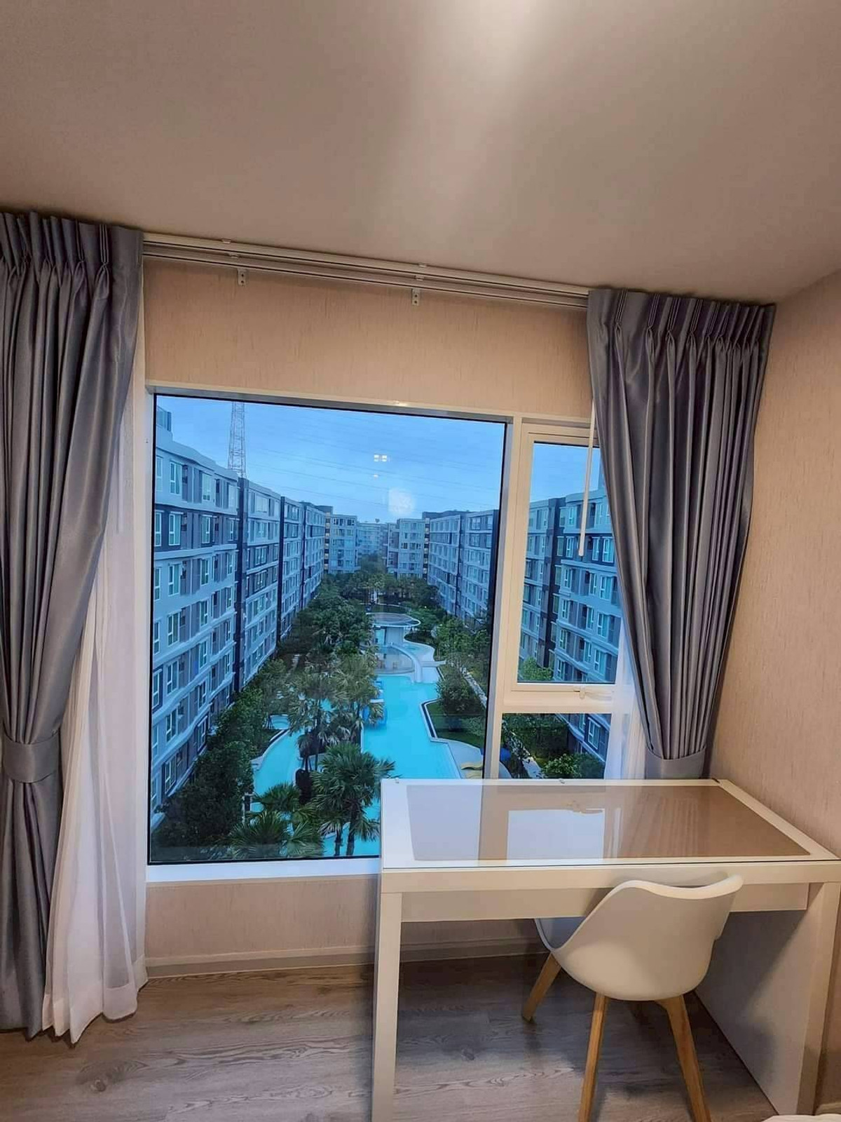 For RentCondoPathum Thani,Rangsit, Thammasat : 🏡 For rent Kave Town Island 2 bedrooms 💖 ✨ Building G, 7th floor, pool view, beautifully decorated ✅️ Ready to move in