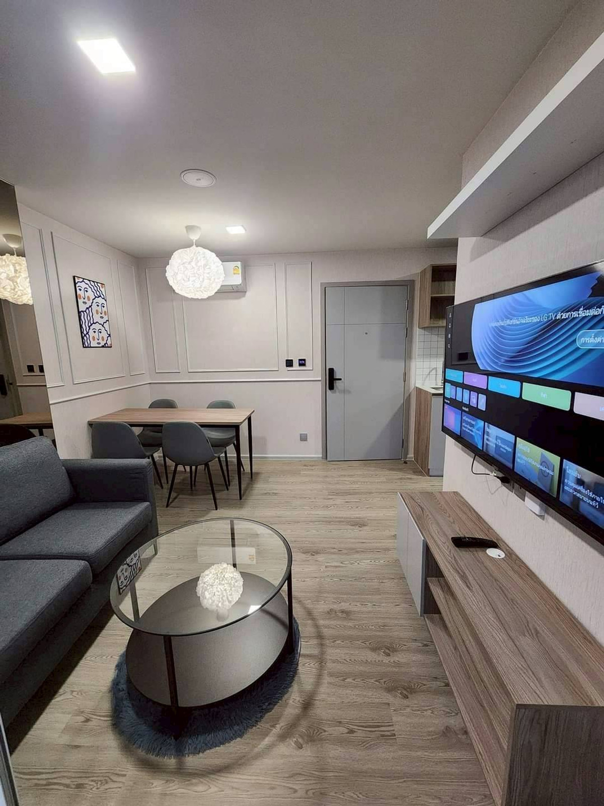 For RentCondoPathum Thani,Rangsit, Thammasat : 🏡 For rent Kave Town Island 2 bedrooms 💖 ✨ Building G, 7th floor, pool view, beautifully decorated ✅️ Ready to move in