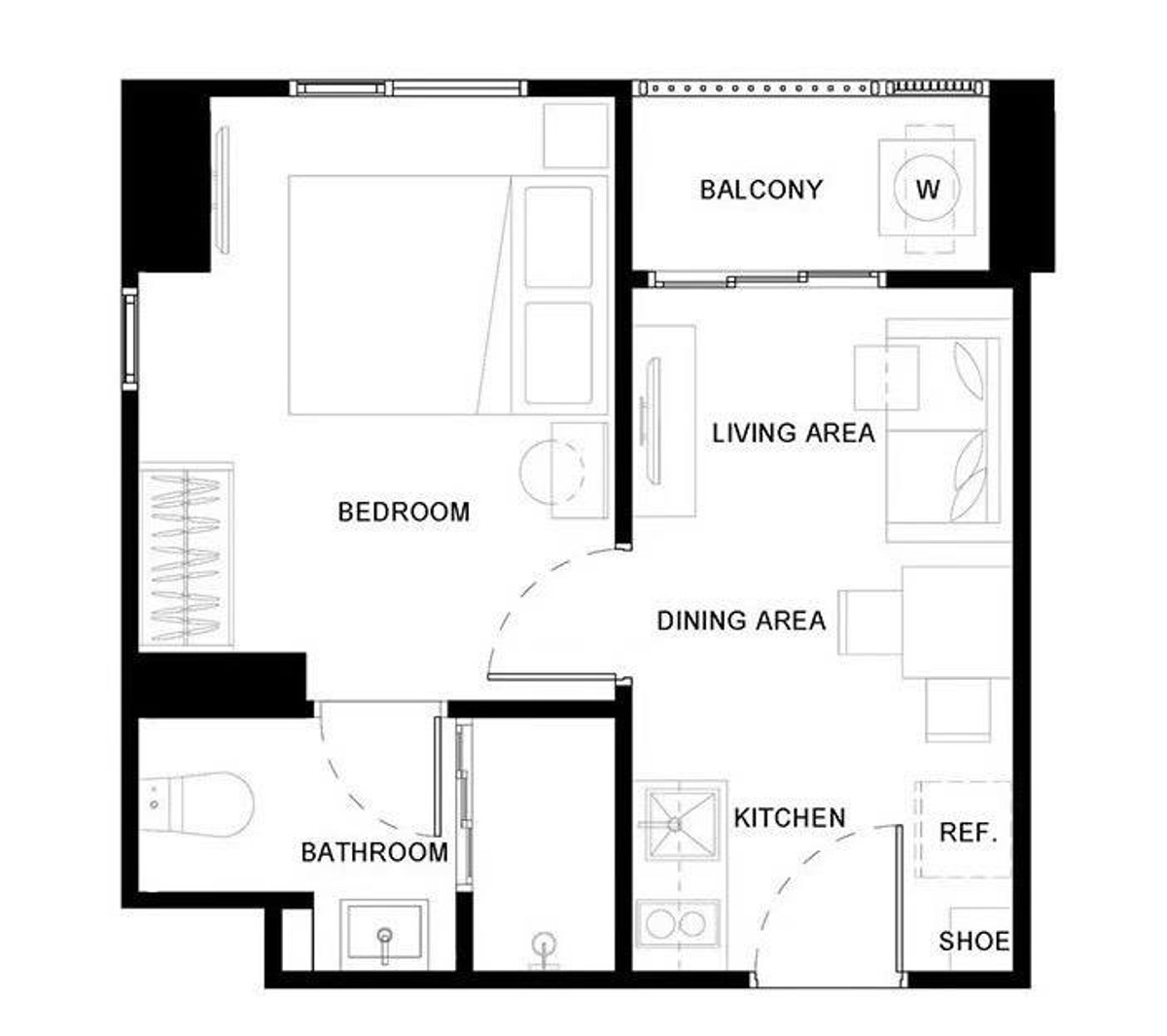 CondoRama9, Petchburi, RCA : For rent/sale The Base Phetchaburi - Thonglor, area 29.87 square meters, 9th floor, ready to move in, opposite Bangkok Hospital, New Phetchaburi Road, Bang Kapi Subdistrict, Huai Khwang District, Bangkok