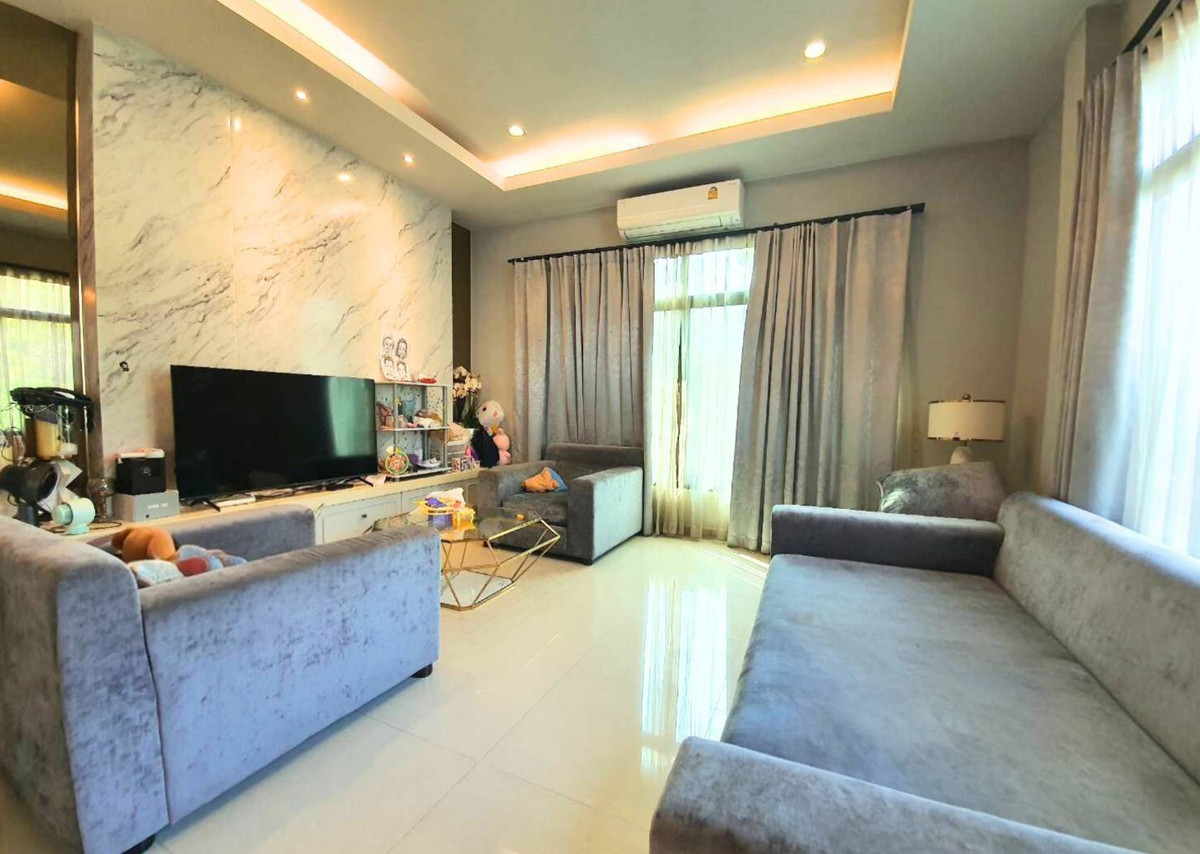 For RentHouseEakachai, Bang Bon : For rent: Munkong Pavilion Bangbon 3, fully furnished, ready to move in, 4 bedrooms, 4 bathrooms, 6 parking spaces in the house, 144 sq m.