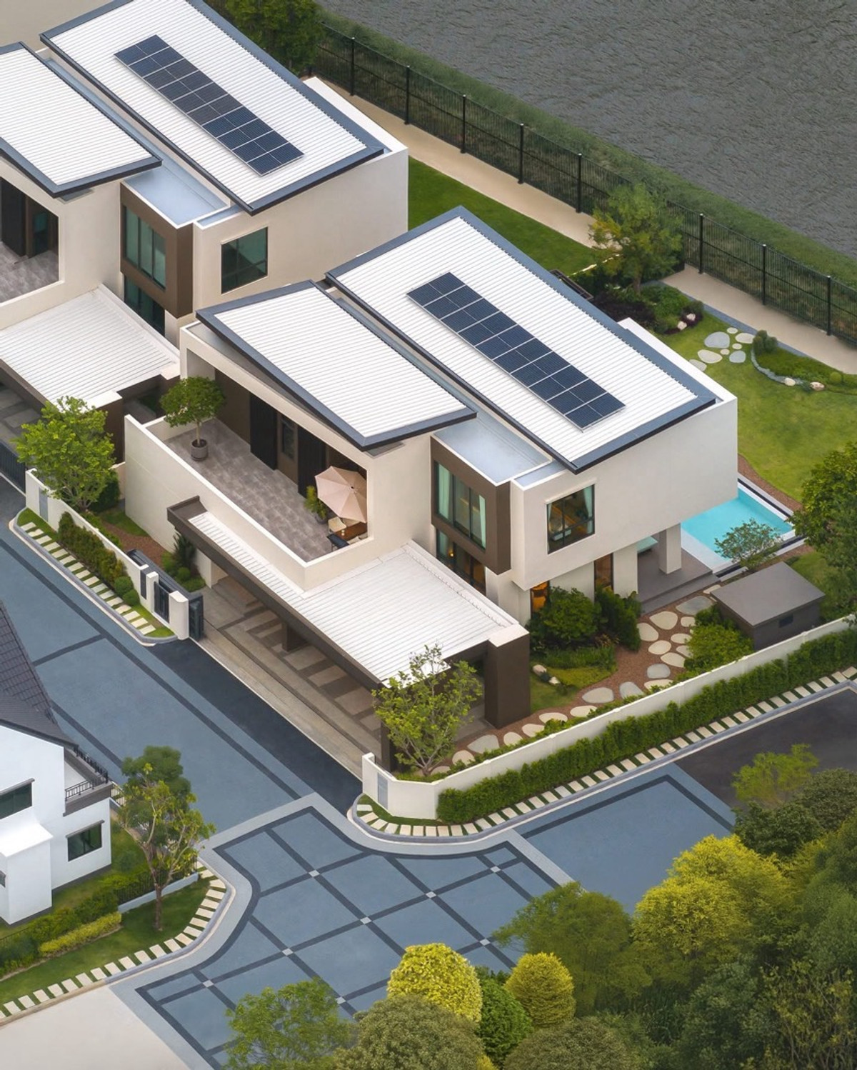 For SaleHouseSamut Prakan,Samrong : ⭐️Special price for project closing ⭐️The River size 454 Sq.m 4 bed 5 bath special price only 24.9 MB. Make an appointment to view the project. 086-795-9997(Jimmy)