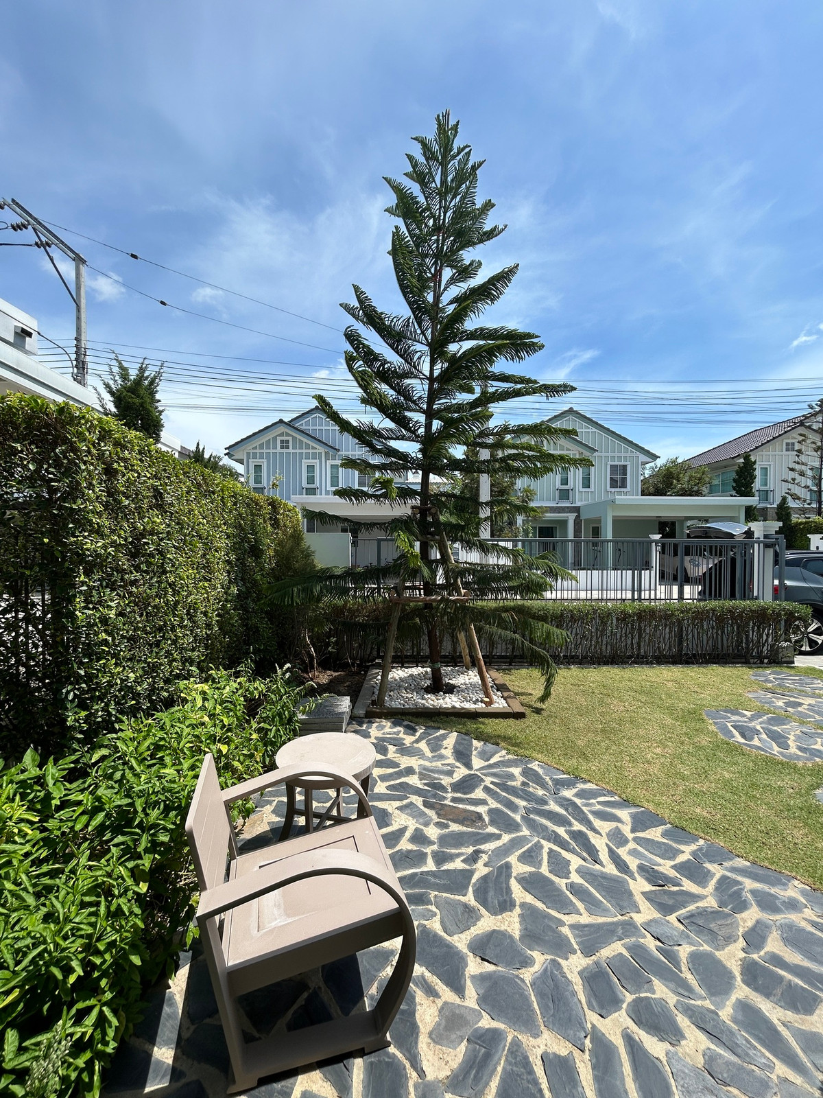 For RentHouseBangna, Bearing, Lasalle : For rent 57.8 sq m, 4 bedrooms, 3 bathrooms, 2-story detached house, Villaggio 2 Srinakarin, Bangna Km 5.