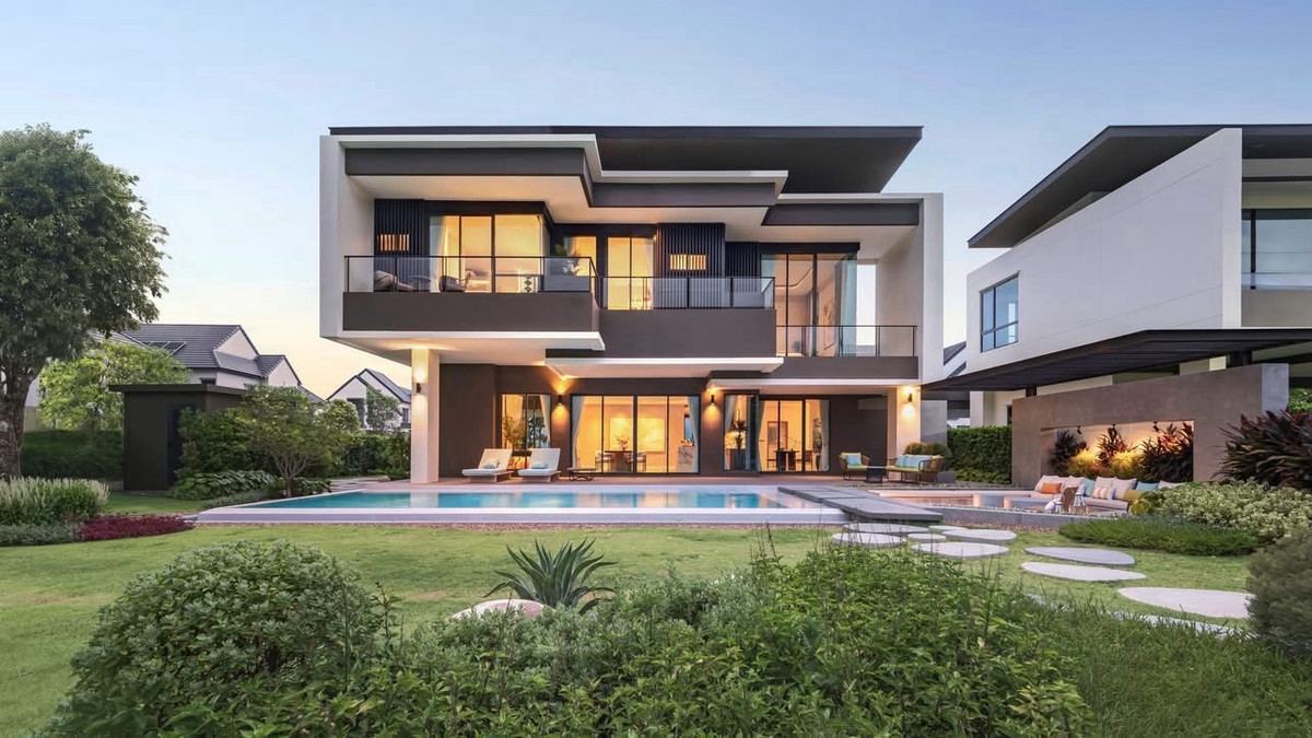 For SaleHouseSamut Prakan,Samrong : ⭐️Special price for project closing ⭐️The River size 454 Sq.m 4 bed 5 bath special price only 24.9 MB. Make an appointment to view the project. 086-795-9997(Jimmy)