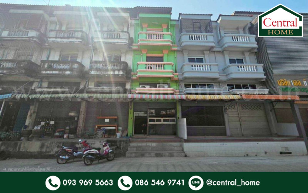 For SaleShop HouseSamut Prakan,Samrong : Commercial building, 3.5 floors, Soi Yoosuk 23, Bang Mueang - Samut Prakan, renovated, good condition.